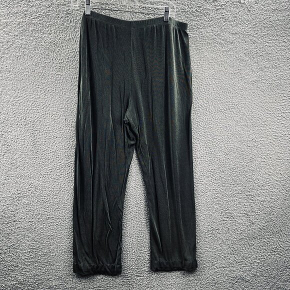 Chicos Travelers Pants Womens 3 Gray Pull On Wide Leg Stretch Lounge Slinky‎ - Picture 2 of 10